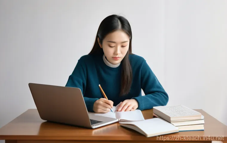 한국어교원 시험 난이도 분석 - **Prompt:** A detailed, realistic image of a determined young adult Chinese woman in her late 20s, w...