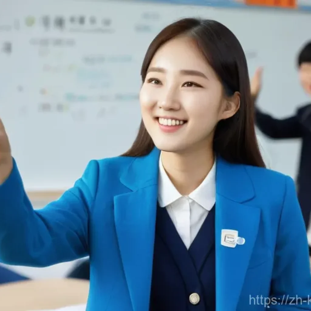 한국어교원 채용 정보 찾는 법 - **A Korean Language Lecturer in a University Classroom:**
A vibrant, sunlit university classroom...